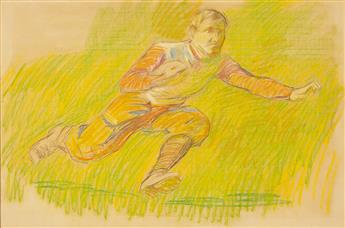 PHILIP LESLIE HALE Study of a Running Back (Football Match).
